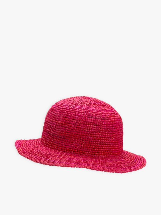 raspberry pink raffia Juliette hat_1