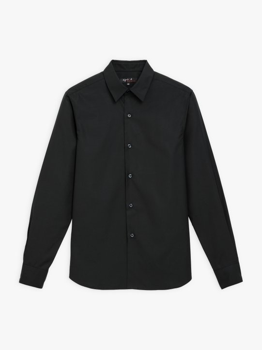 black cotton poplin Thomas shirt_1