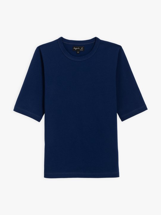 dark blue elbow-length sleeves brando t-shirt_1