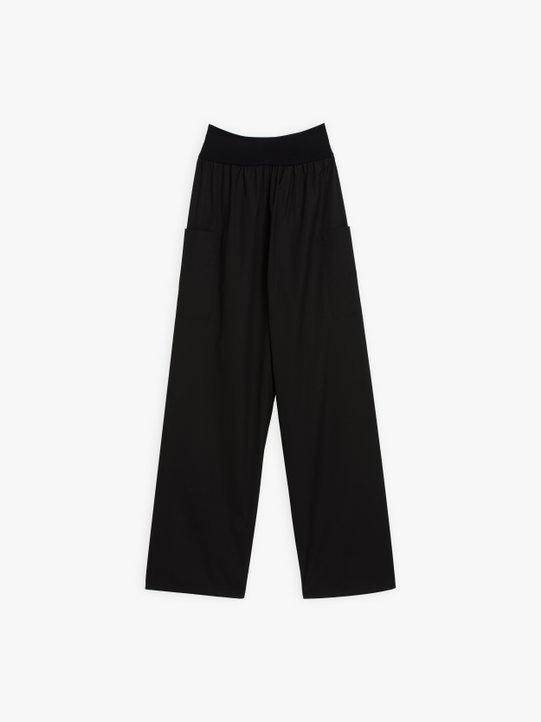 black cotton poplin Matis trousers_1