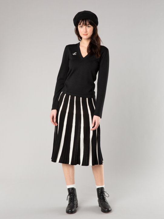 black and white knit and mesh boop skirt_11