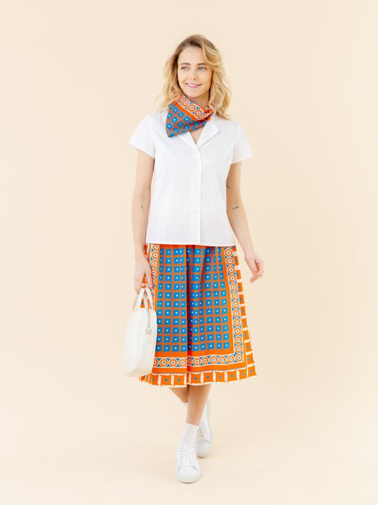orange and blue geometric print skirt_11