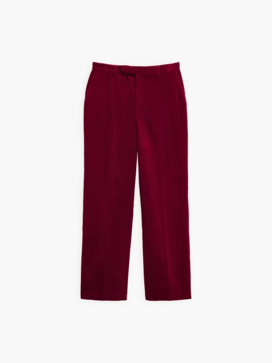boys' burgundy corduroy trousers without turn-ups_1