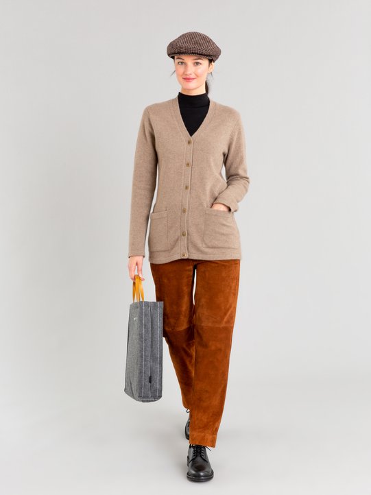 cinnamon suede leather Lou trousers_11