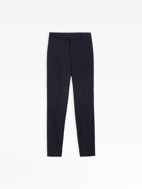navy blue wool Lucky slim trousers_1
