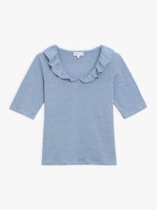 blue linen Tace t-shirt_1