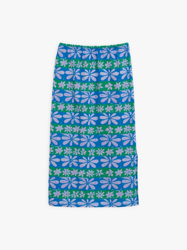 blue and green P.P artist design Tuyau skirt_1