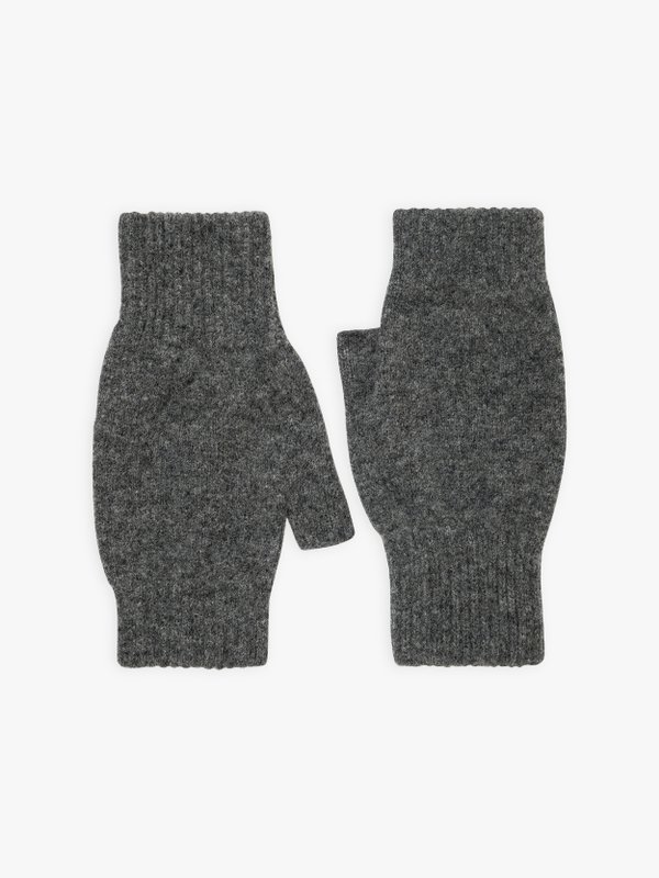 heather grey wool Edouard fingerless gloves_1