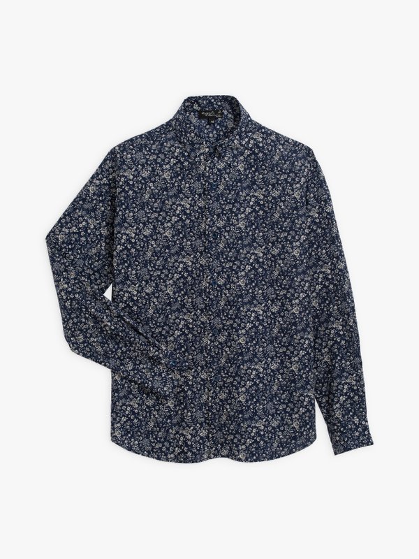 navy blue floral Andy shirt _2