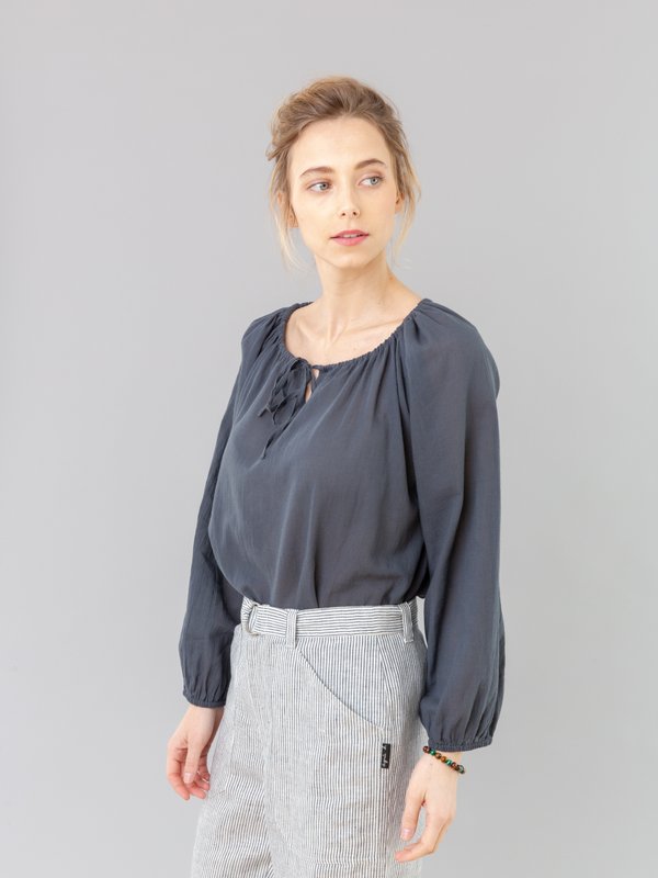 grey cheesecloth Pacha blouse_13