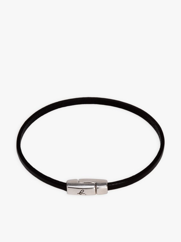 black leather Vence bracelet_1