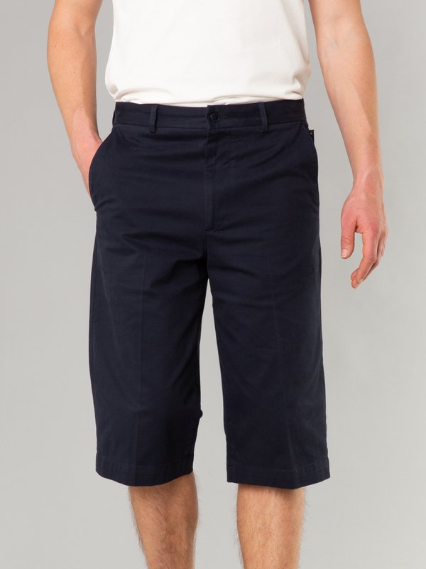 navy blue cotton gabardine bermuda shorts_12