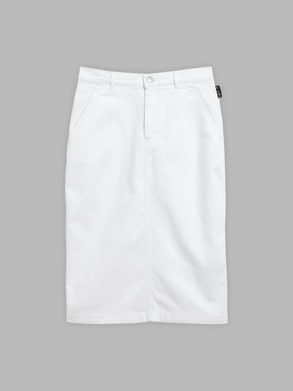 white stretch denim marilyn skirt_1