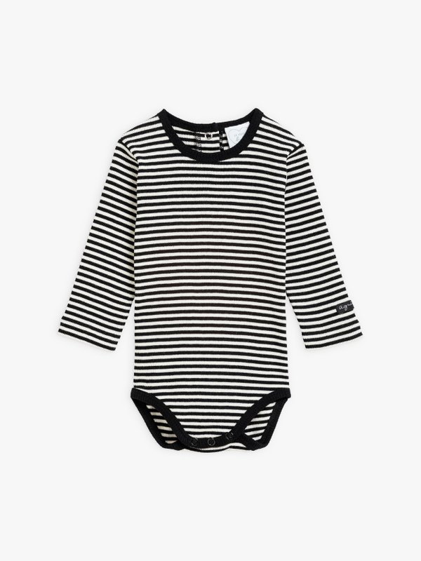 black and white ribbed bodysuit with stripes_1