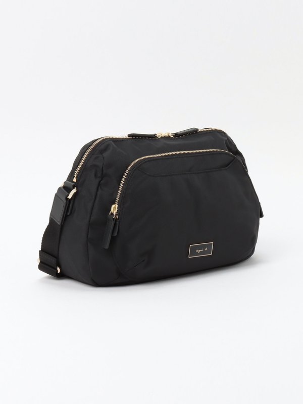 black nylon zipped shoulder bag_3