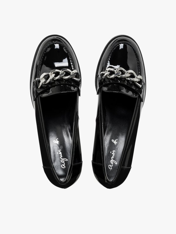 black leather Victoria loafers_3