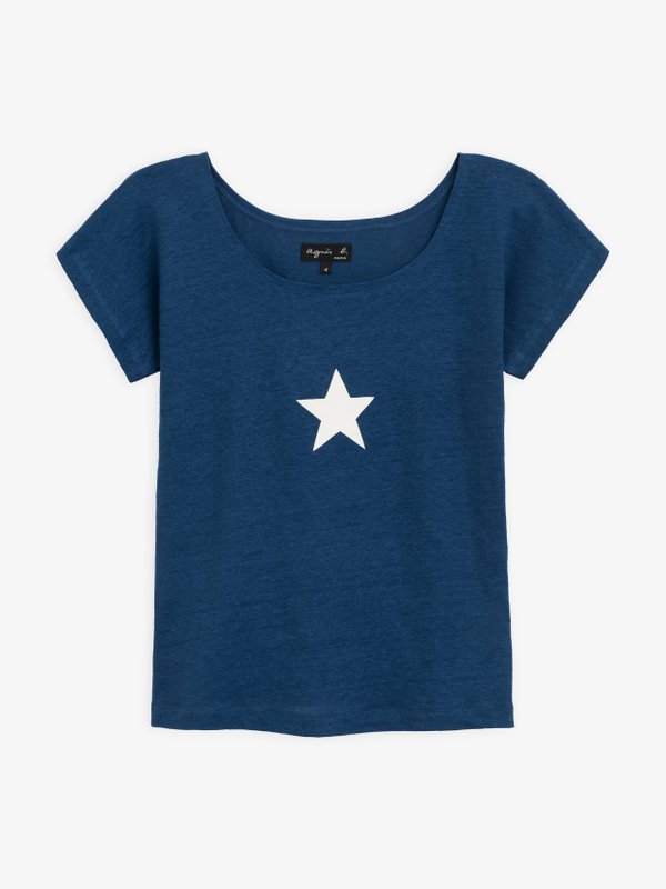 blue linen Malaisie star t-shirt_1