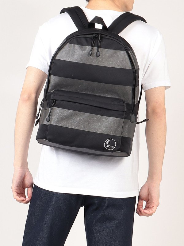 black and grey striped backpack_5