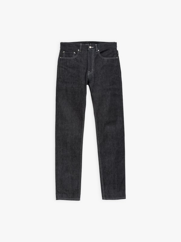 #1 men slim selvedge blue jeans_1