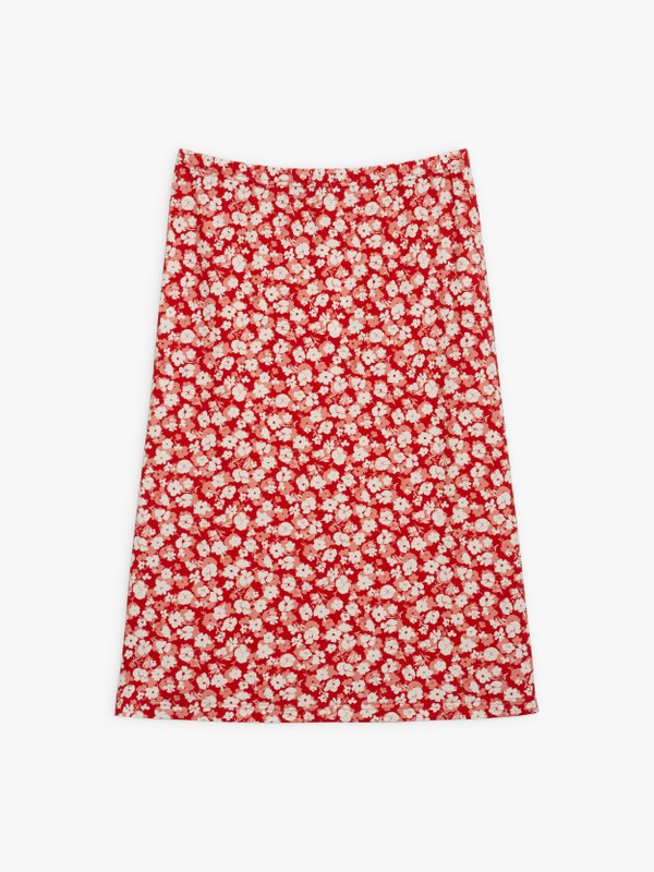 red floral print Amande skirt_1