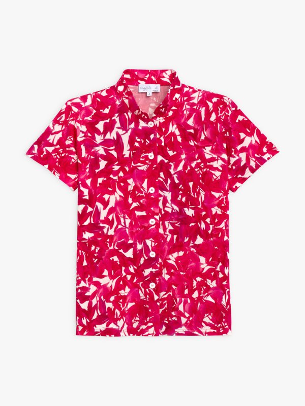 pink peony print Violaine shirt_1