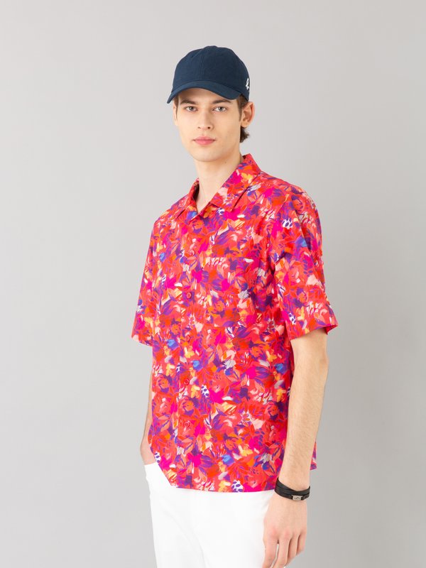 red and fuchsia floral print Magnum shirt_13