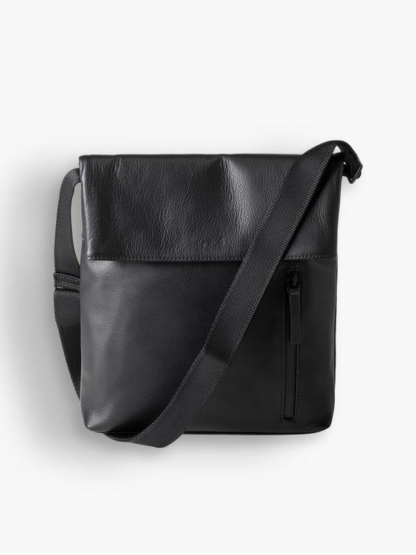 black leather crossbody bag_1