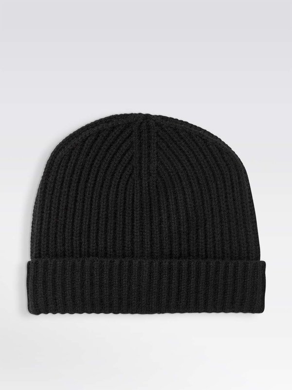 black cashmere alexi beanie hat_1