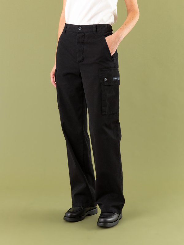 black treillis trousers in cotton canvas_12