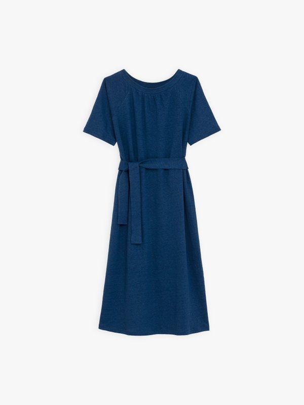 blue linen Comptine dress_1