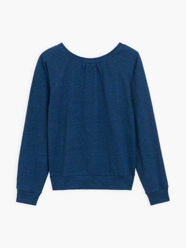 blue linen Compte sweatshirt_1