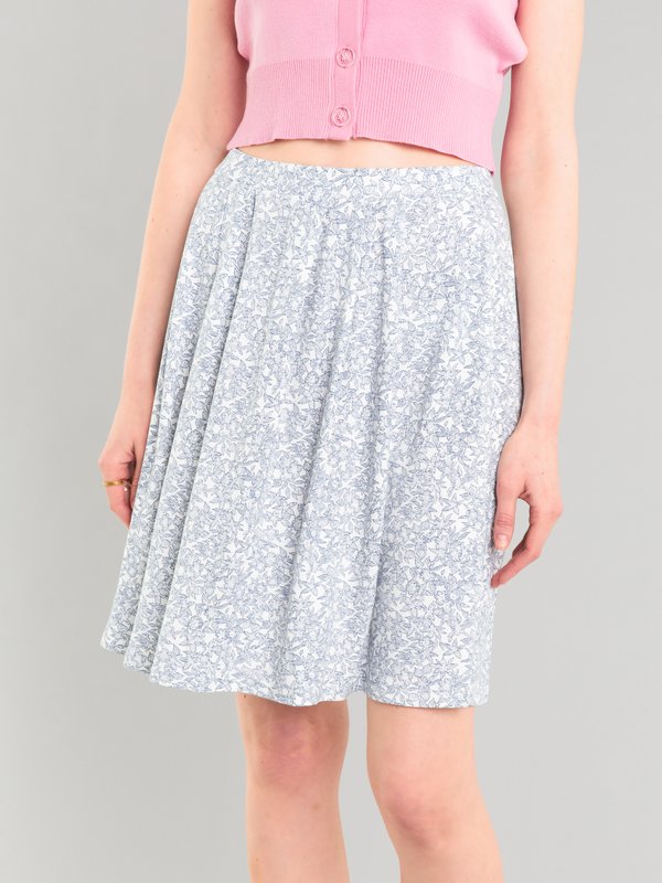 blue and off white jersey cerise skirt with floral print_12
