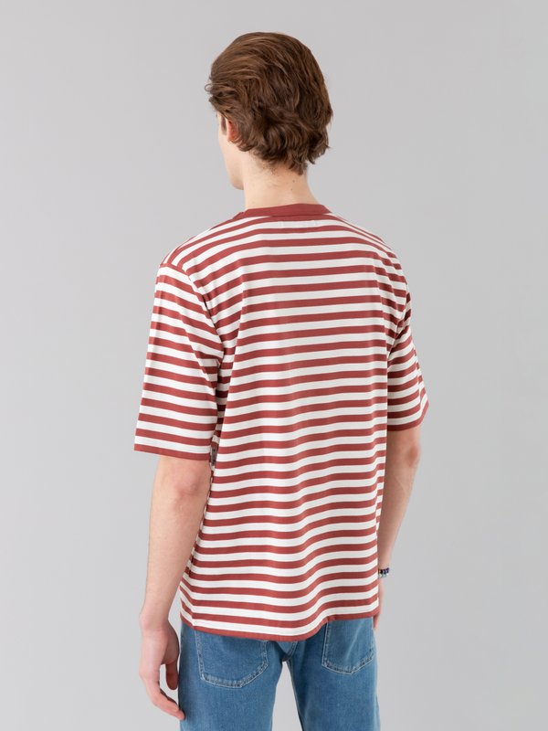 mahogany and off white striped Chic t-shirt_14