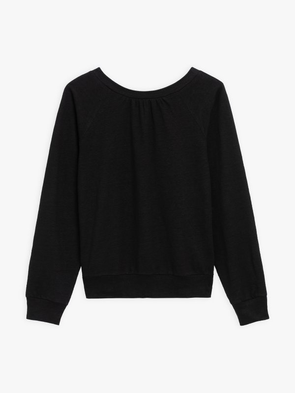 black linen Compte sweatshirt_1