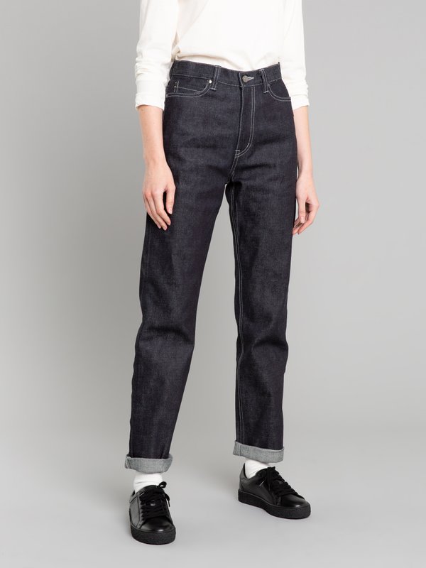 black #2 regular jeans with off white stitching _13
