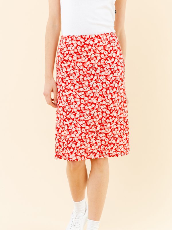 red floral print Amande skirt_12