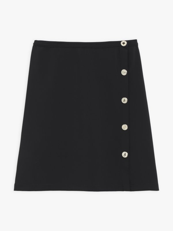 black snaps logo skirt_1