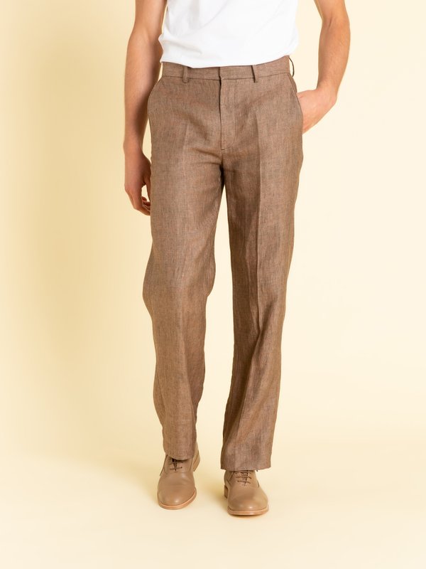brown organic linen trousers_13