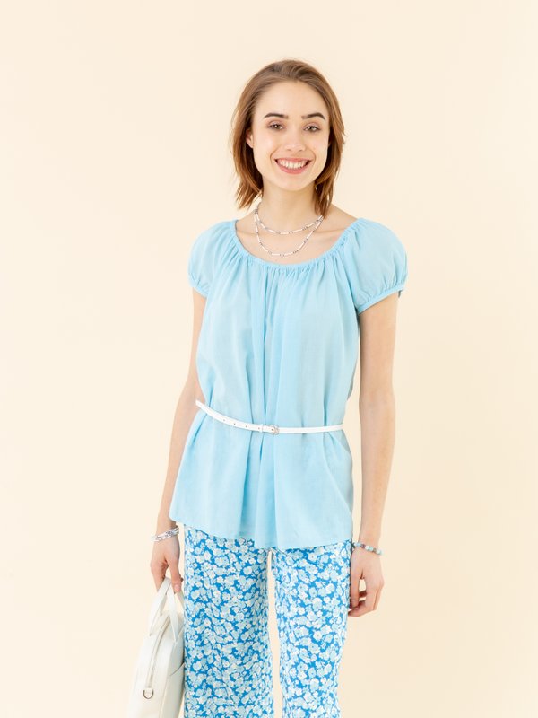 turquoise blue cheesecloth Ursule top_11