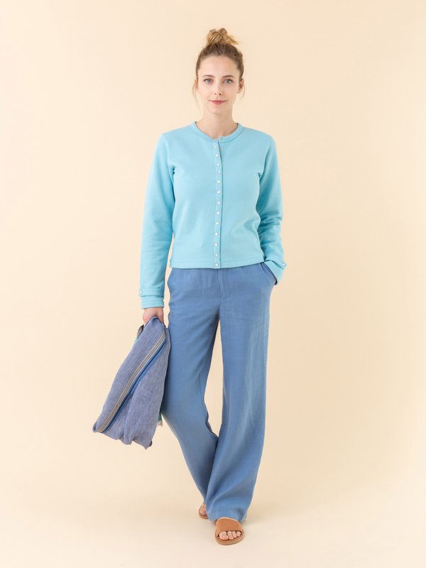 Persian blue linen GarÃ§on trousers_11