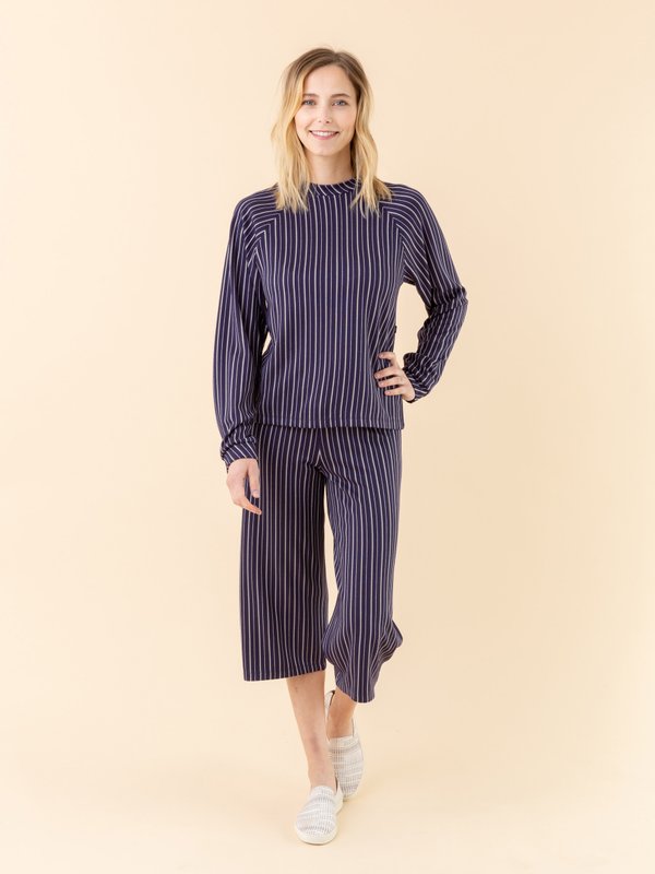 navy blue striped jacquard Marly sweatshirt_12