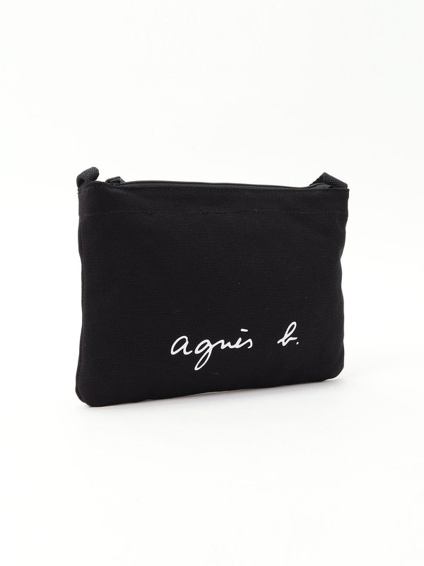 black canvas "agnÃ¨s b." shoulder bag_3