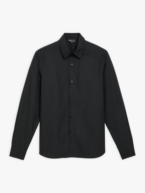black cotton poplin Syd shirt_1