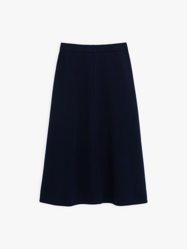 navy blue merino wool skirt_1
