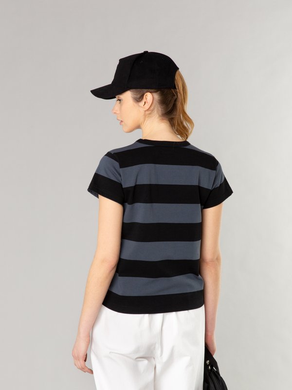 black and anthracite Brando t-shirt with wide stripes_13