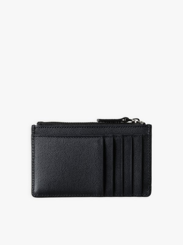 black grained leather card holder_2