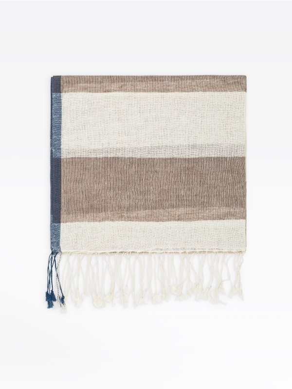 beige and off white felice scarf_1