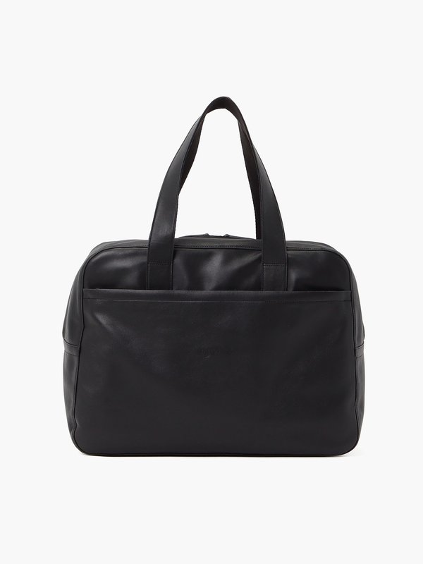 black leather Boston bag_1