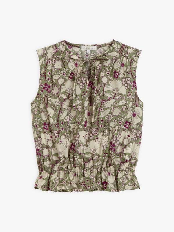 green To b. by agnÃ¨s b. top with floral print_1