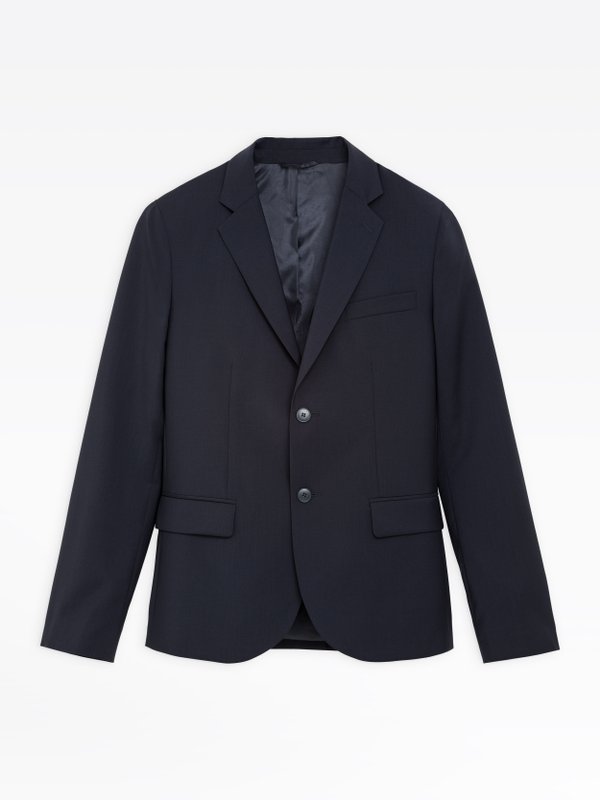 navy blue wool Domino jacket_1